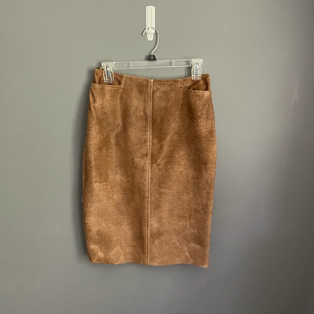 Ralph Lauren Black Label Tan Midi Skirt